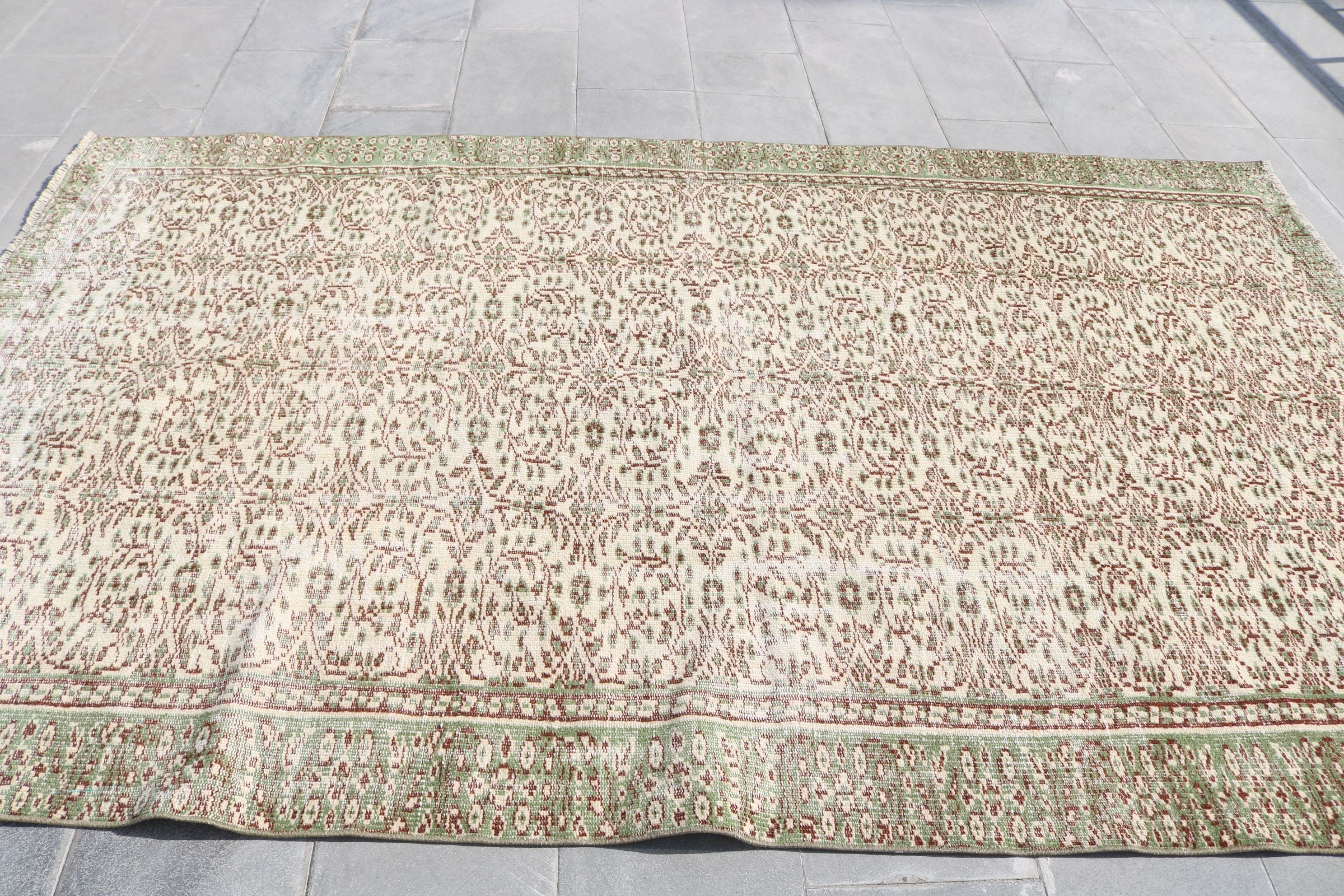 Muted Rug Turkish Rug 5.8x9.2 ft Oushak Rug Large Rug Etsy