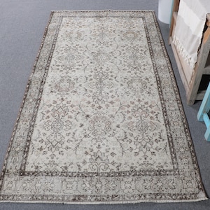 Vintage Rug, 4x7 Area Rug, Turkish Rug, Anatolian Rug, Rugs For Kitchen, 3.6x6.7 ft Beige Rug, Decorative Oushak Rug, Large Antique Wool Rug
