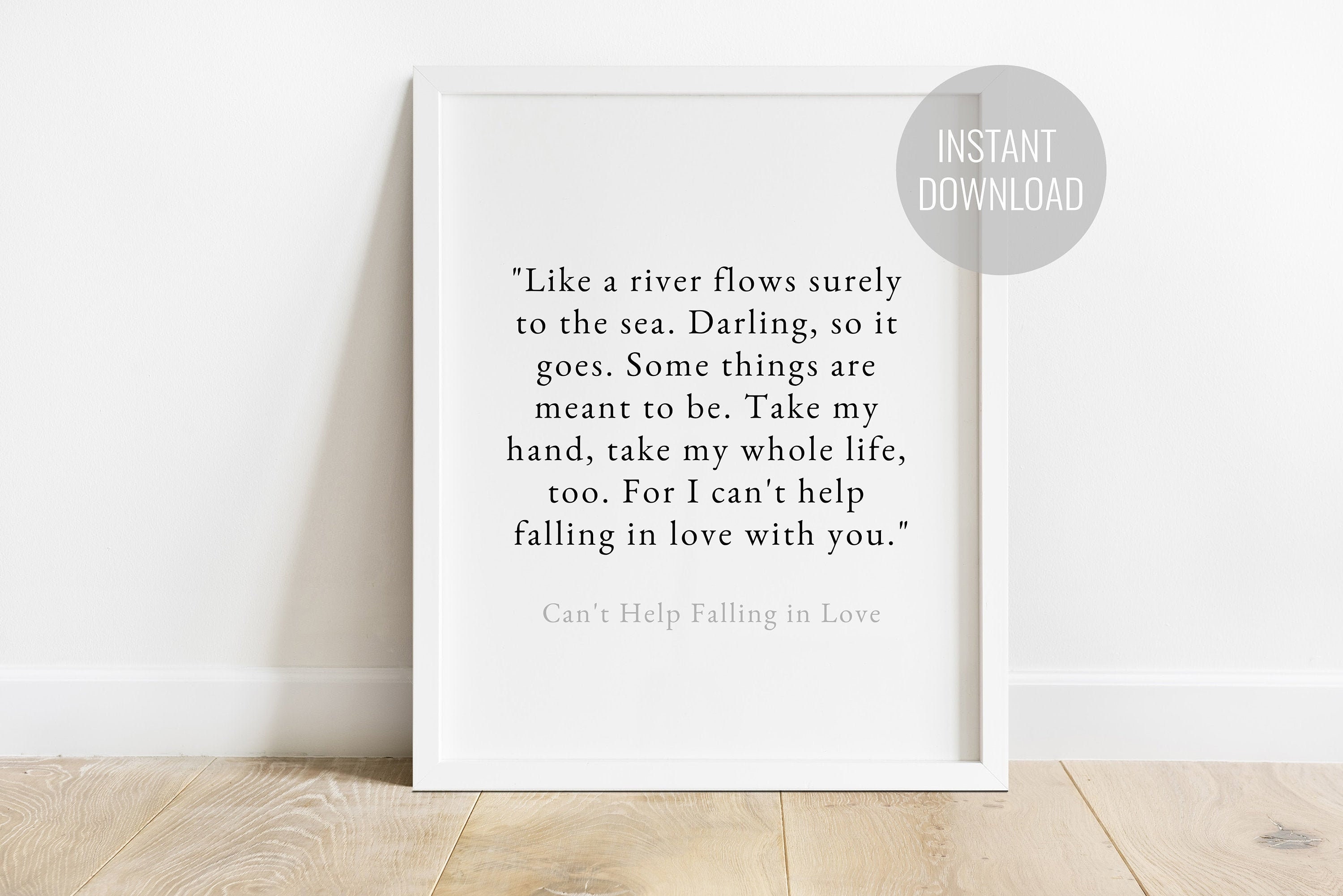 Aesthetic Player Bank I Can T Help Falling In Love With You Wall Art Perpetrator Climate Maneuver