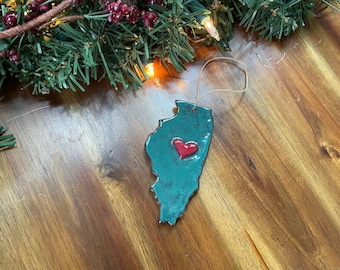 Handcrafted Illinois Ornament