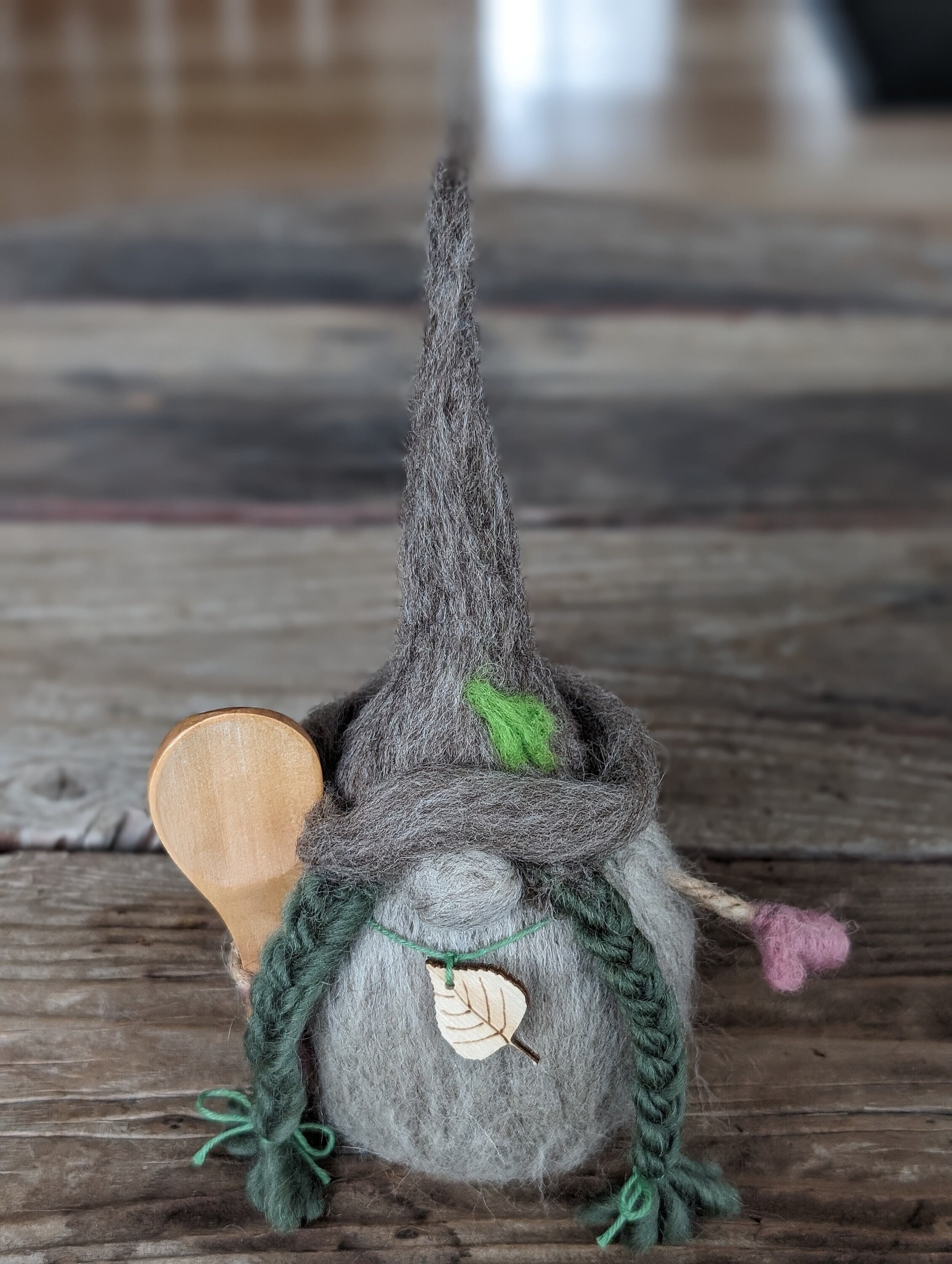 Needle Felted Sauna Elf: Finnish Saunatonttu Gnome Decoration