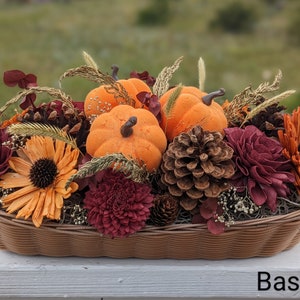 Fall Centerpiece, Sola Wood Flower Arrangement, Thanksgiving Floral Arrangement, Fall Decor, Flower Centerpiece, Fall Arrangement