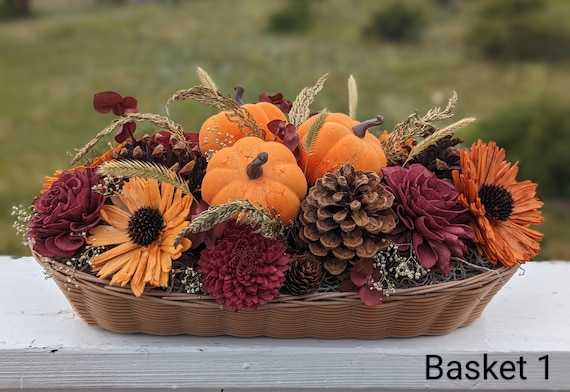 Sola Wood Flower Fall Centerpiece: Thanksgiving Table Decor