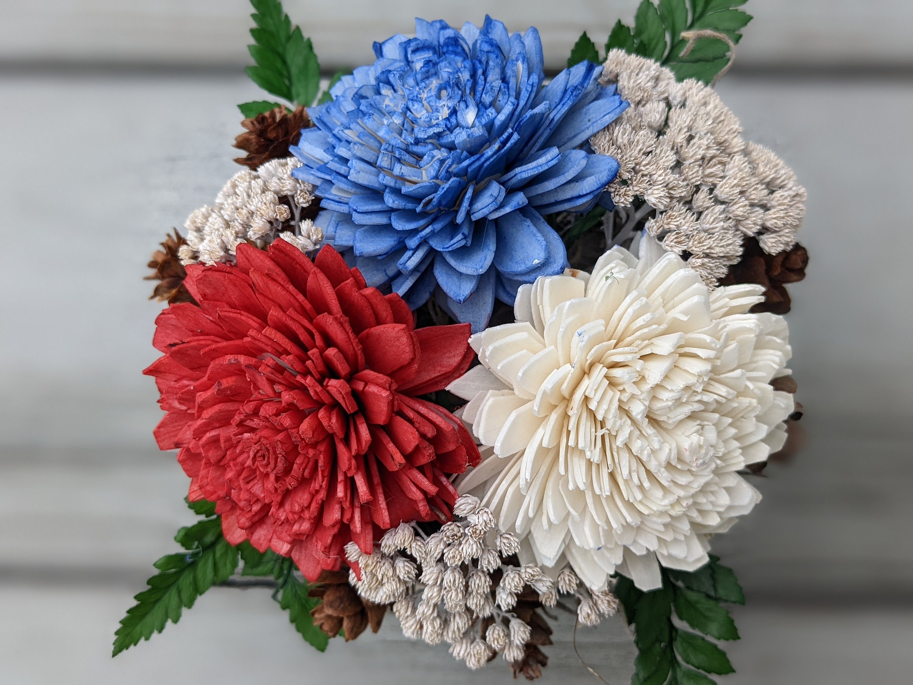 Set of Two Memorial Day Flower Arrangements 4th of July Etsy