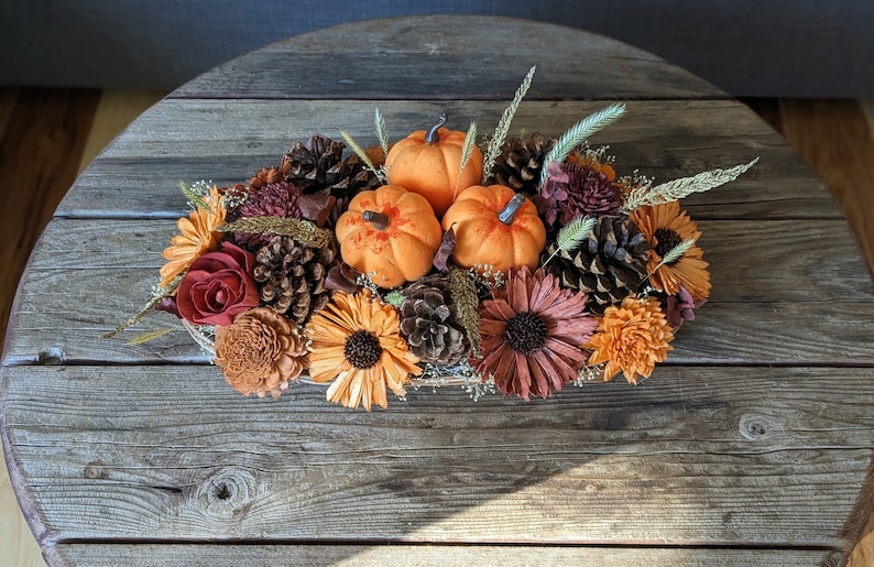 Sola Wood Flower Fall Centerpiece: Thanksgiving Table Decor bild 4