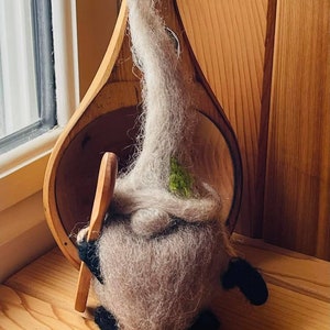 Finnish Sauna Elf - Saunatonttu - Needle Felted Gnome - Sauna Decoration