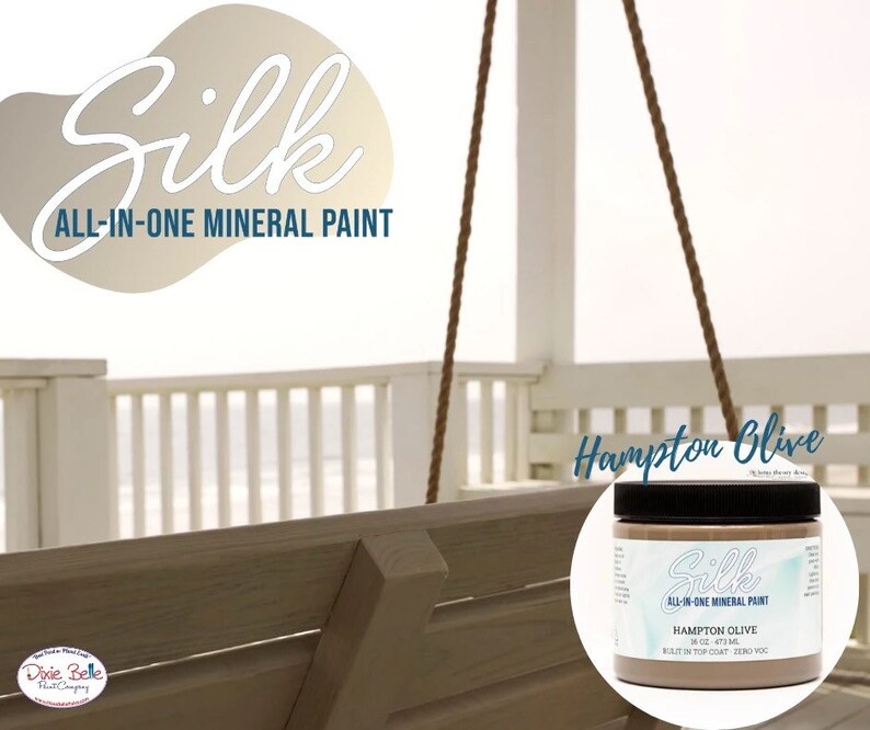 SILK AllInOne Mineral Paint HAMPTON OLIVE Dixie Belle Etsy