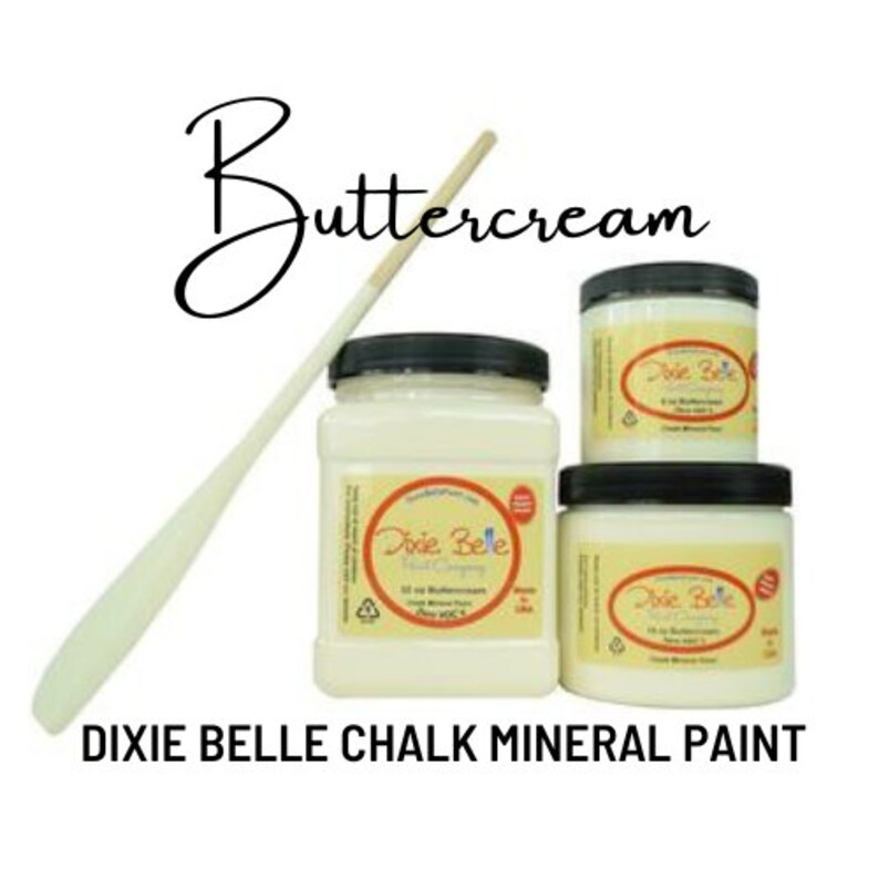 BUTTERCREAM Dixie Belle Chalk Mineral Paint WHITE With a Etsy