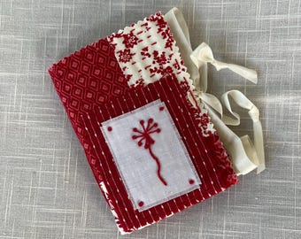 Gift Card Journal - 3 3/4" x 5 1/4" - Slow Stitched - Handmade - Hand Embroidery Work