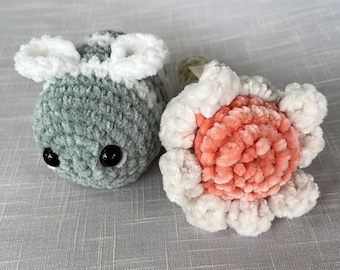 Bee Kind - Bee and Flower Plushies - Set of Two - Hand Crocheted