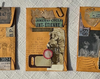 3 Embellished Envelopes - Ephemera - Embellishment - Scrapbook - Memories
