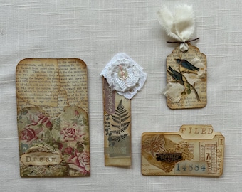 Dream Pocket with 3 Pieces of Journaling Ephemera - Junk Journal - Document - Memories
