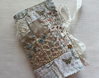 Slow Stitched Hand Embroidered Journal - Handmade Journal