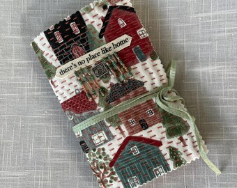 Slow Stitched, House Themed Journal - Handmade Journal With Beading