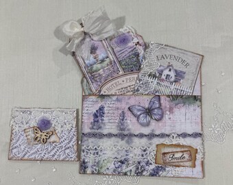 Lavender and Lace Pocket of Ephemera