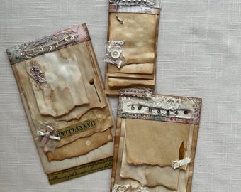 Paper Tablets - Set of Three - Hand Made Ephemera