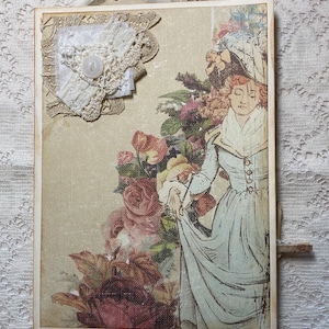Ladies and Lace Ephemera Folder- Handmade Ephemera -