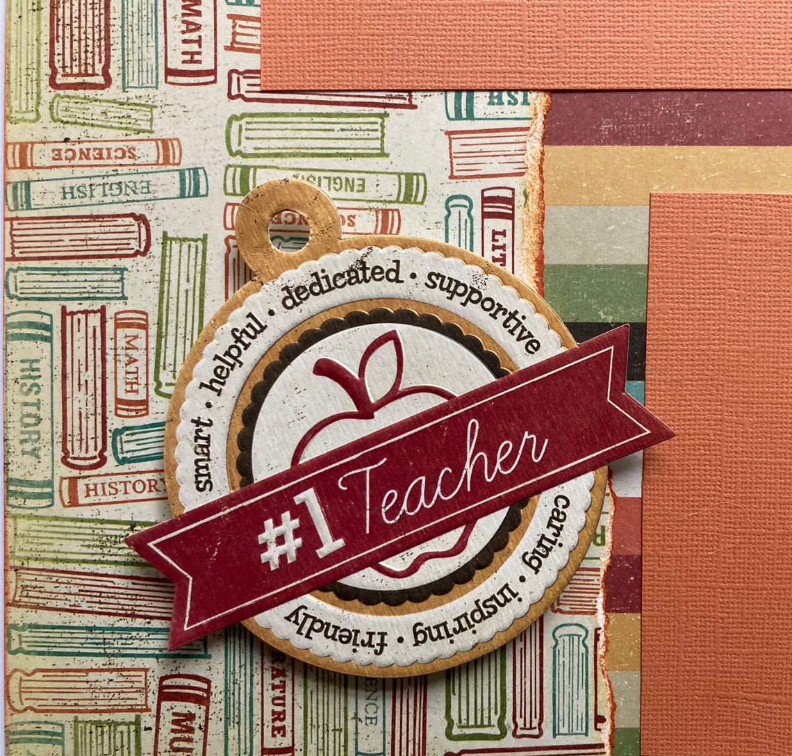2 12x12 Best Teacher Scrapbook Pages Etsy