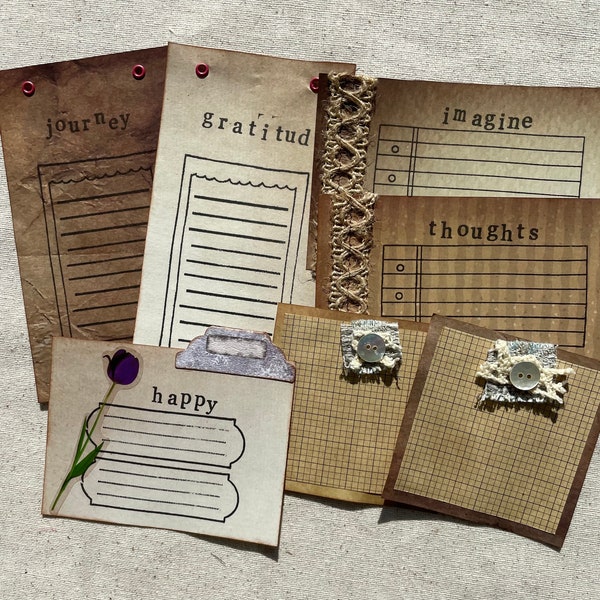 Journaling Ephemera- Seven Pieces