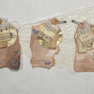3 Paper clusters for Journaling Ephemera - Junk Journal - Ephemera - Embellishment - Scrapbook - Memories