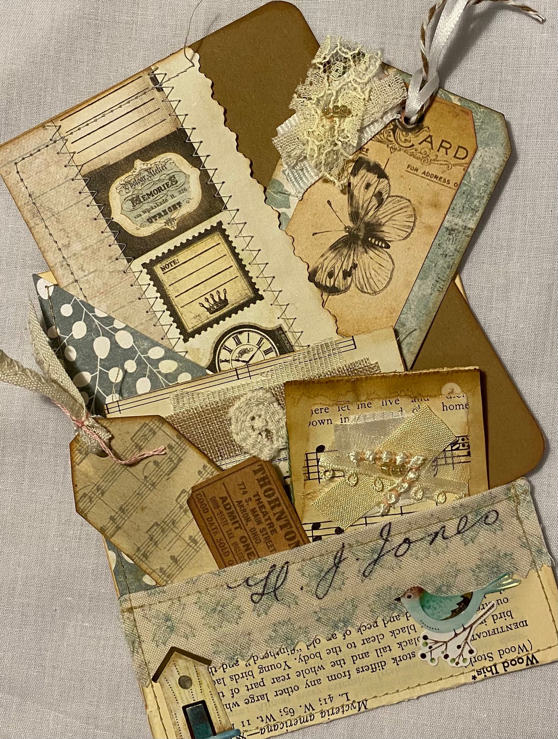Pocket Full of Ephemera 7 Pieces Handmade Ephemera Etsy