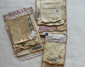 Paper Tablets - Set of Three - Hand Made Ephemera
