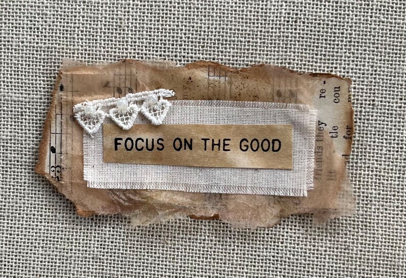 Journaling Ephemera 6 Pieces Hand Stamped Saying Clusters Etsy