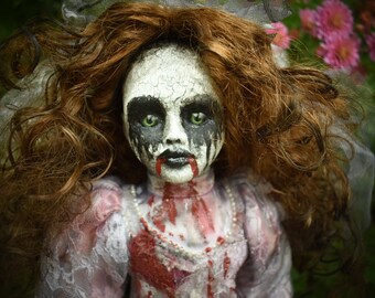 Creepy Doll Scary Haunted Zombie Bride Doll Scary Haunted Soul Doll Zombie Dollz Original Undead Goth Halloween Doll Horror Living Dead Doll