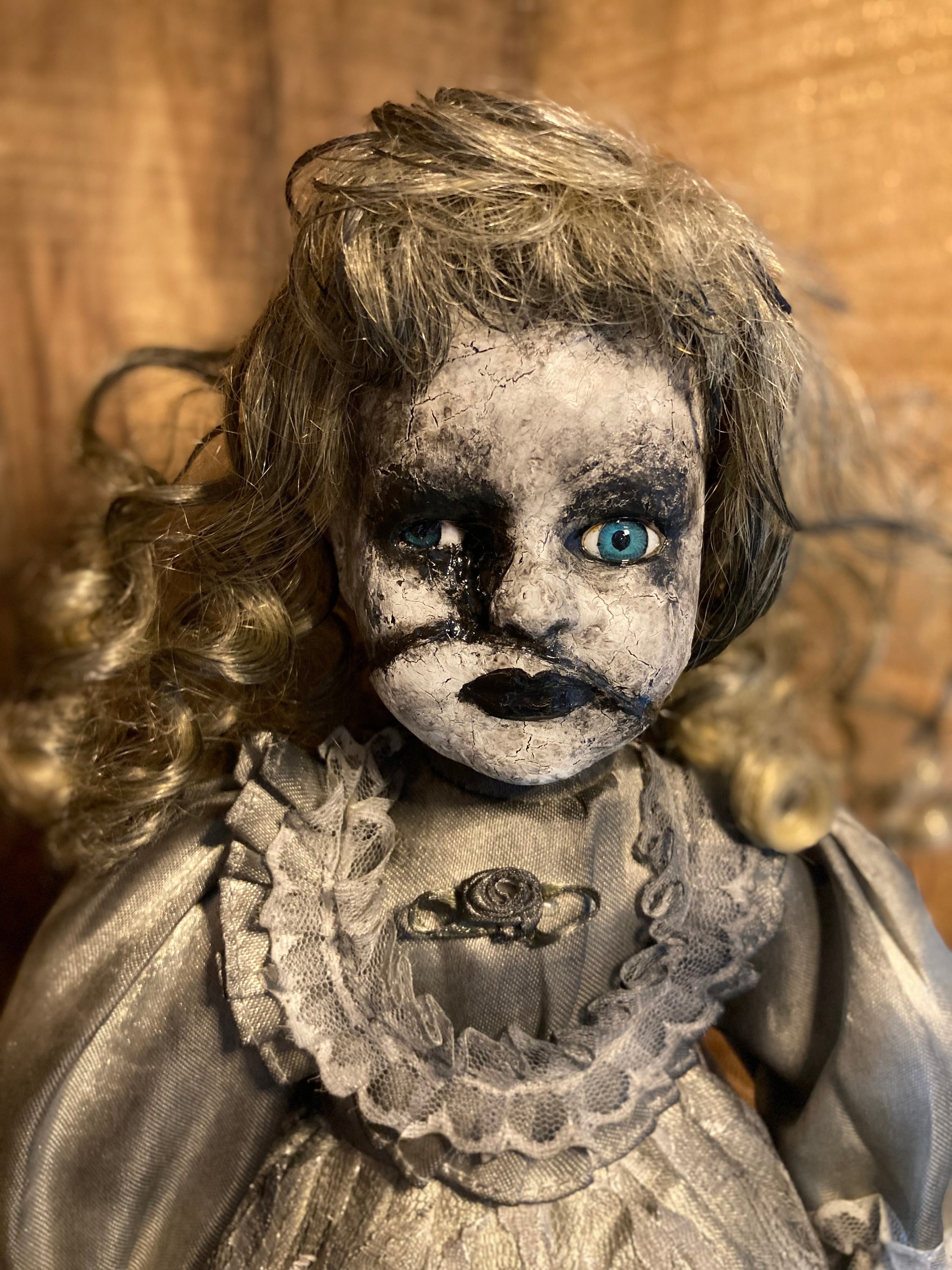 Creepy Doll Art Goth Doll Creepy Doll Horror Dolls Handmade Book Shelf
