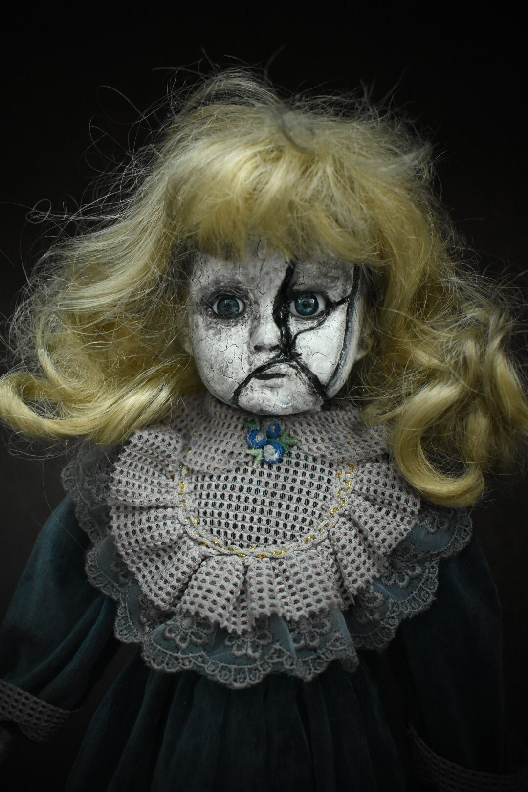 Creepy Cute Doll Horror Dark Art Haunted Spooky Disturbing Zombie