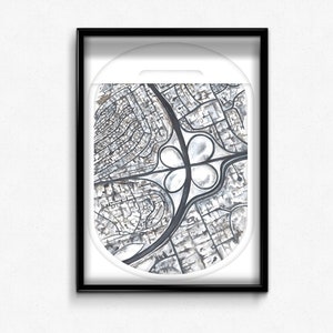 Snowy Airplane Window View Print: Travel Inspired Home Decor
