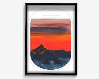 View from the Window- Austria Sunrise | Print of original artwork | travel inspired artwork, home decor, wanderlust inspiration