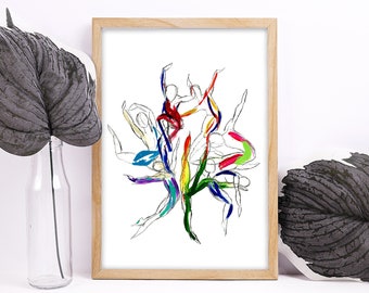 Abstract Dancers Art Print
