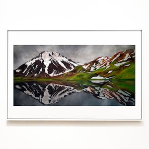 Iceland Mountain Reflection Canvas Print