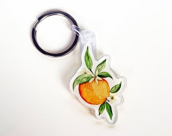 Orange Blossom Schlüsselanhänger: Acryl sterben Schnitt