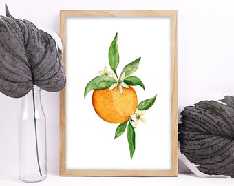 Orange Blossom Watercolor Print