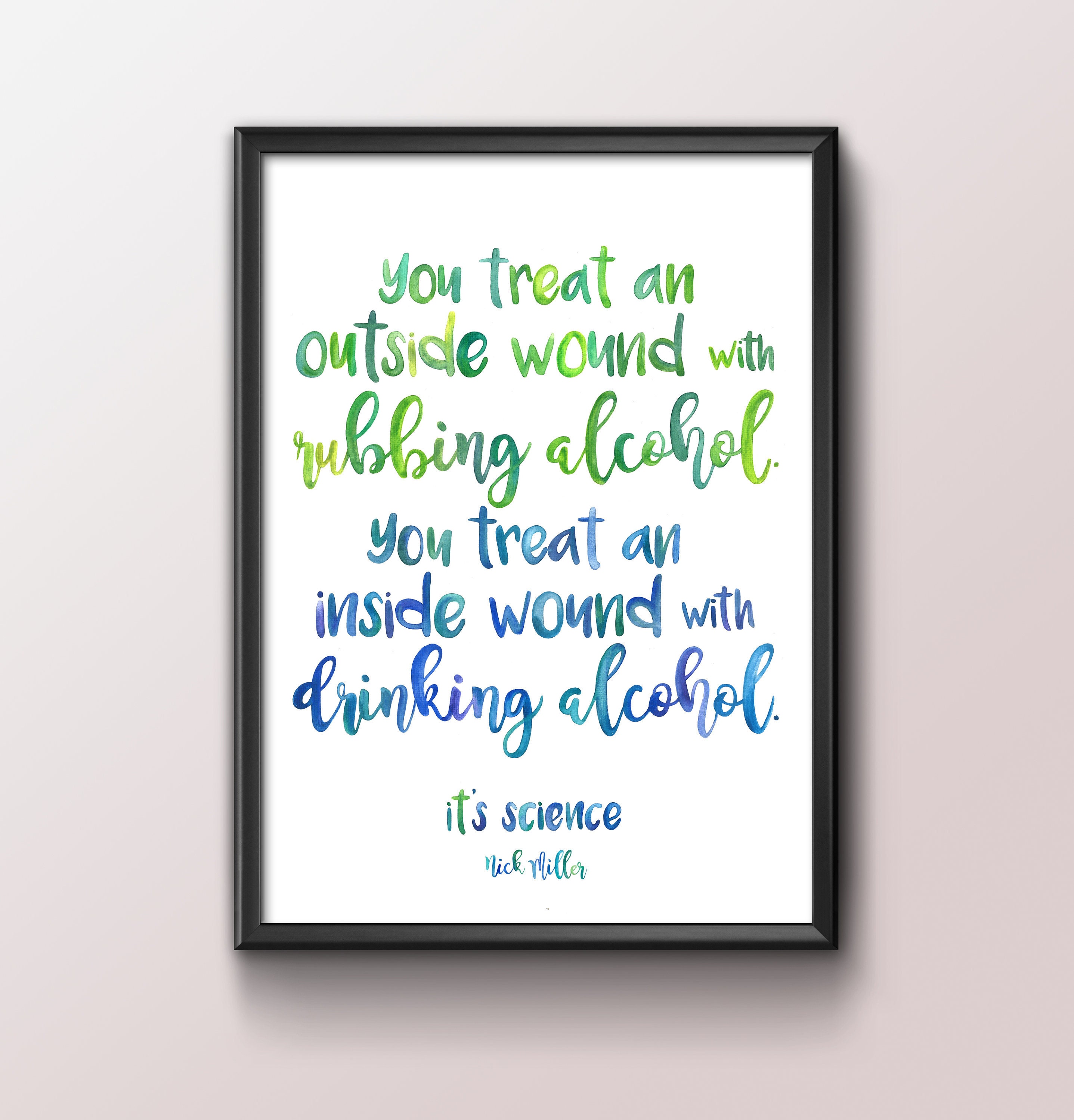 Nick Miller Quote Art Print Inspirational TV Wall Art New | Etsy
