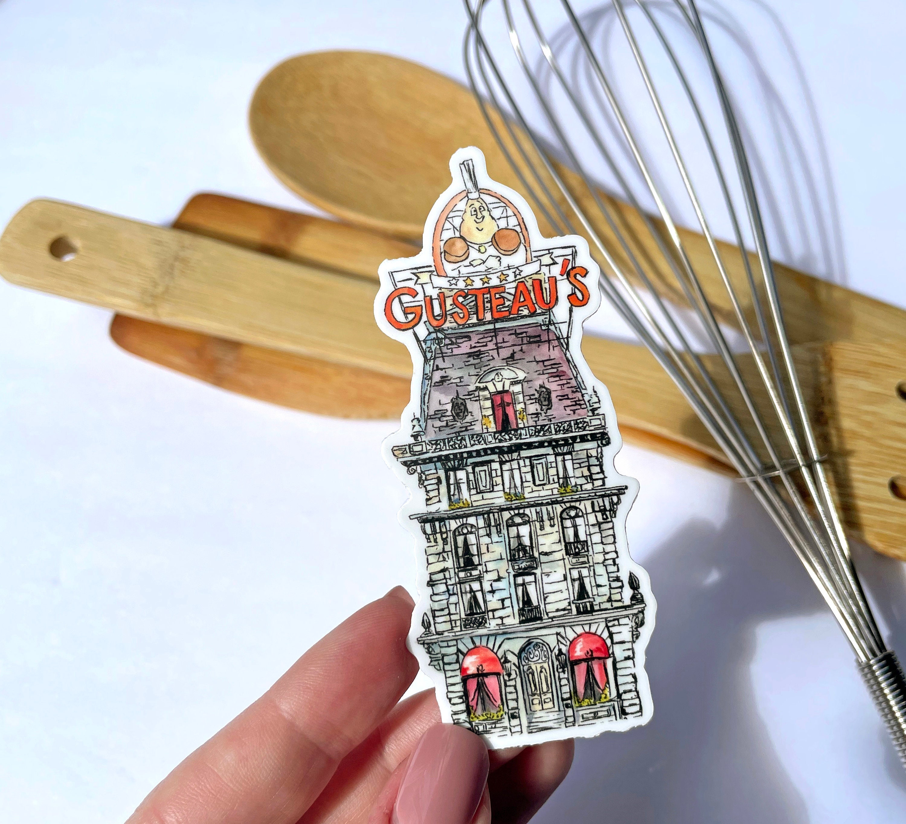 Gusteau's Restaurant Sticker: Waterproof 3"