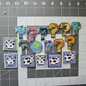 Mini question mark patches