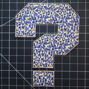 Large iron on question mark patch