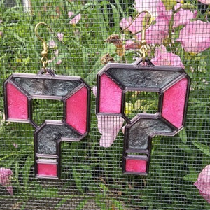 Question mark earrings