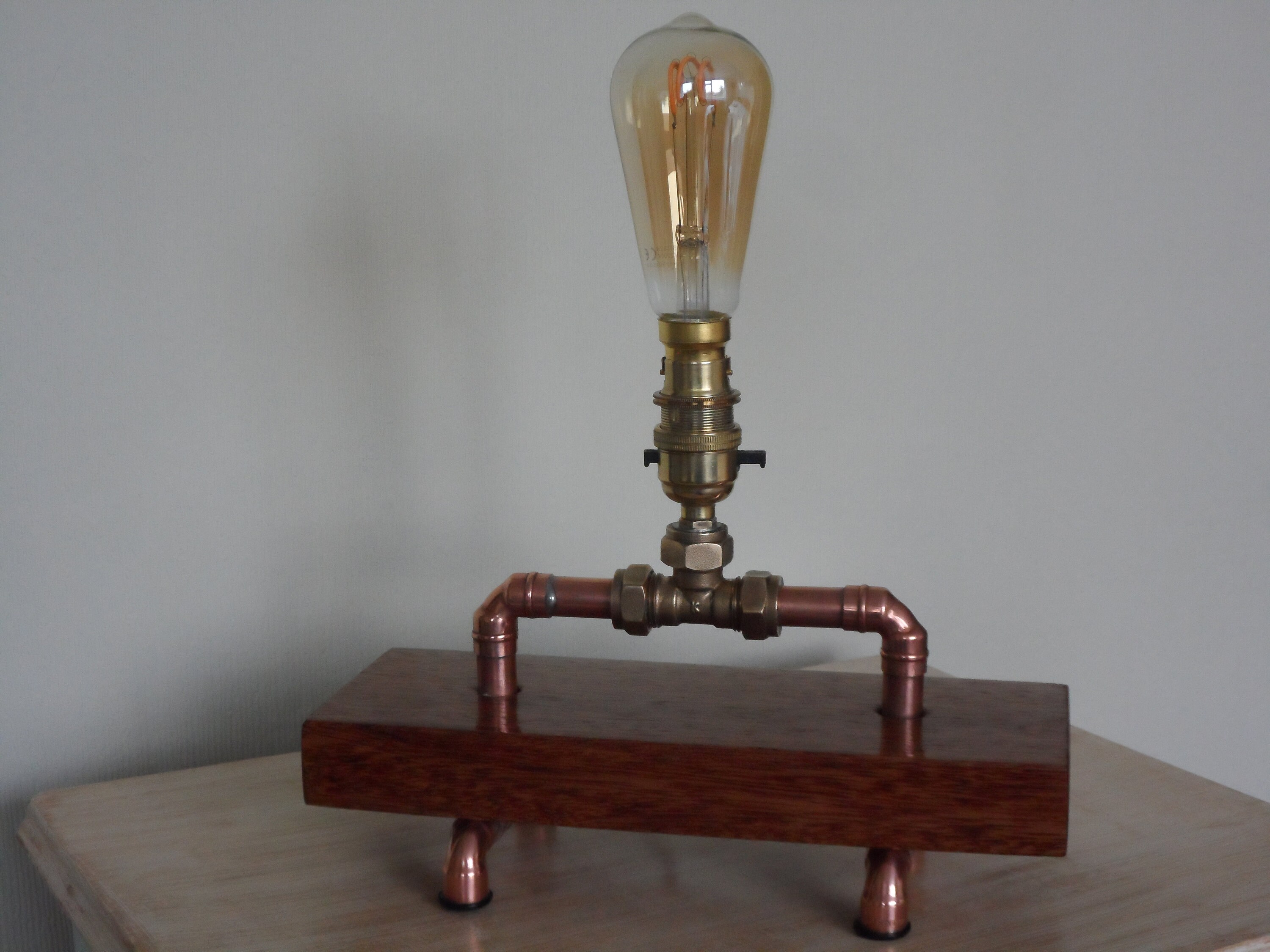 Unique Ornamental Rustic Desk Lamp / Table Lamp made from Etsy