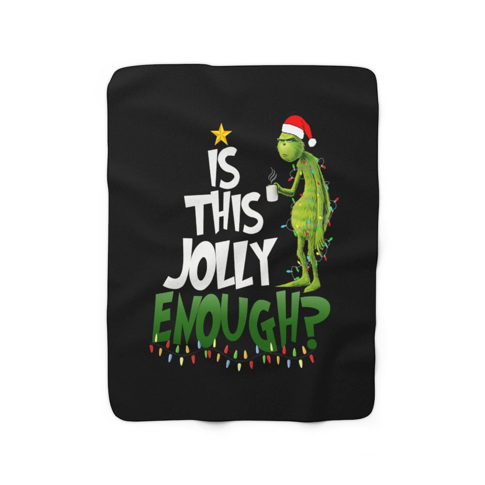 Is This Jolly Enough The Grinch Blanket 50 x 60 Etsy