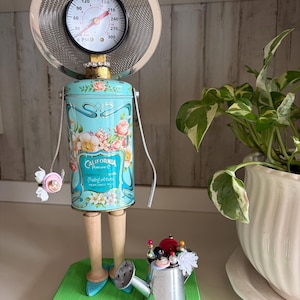 Garden Girl Found Object Sculpture