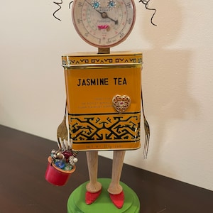 Jasmine Tea Found Object Sculpture