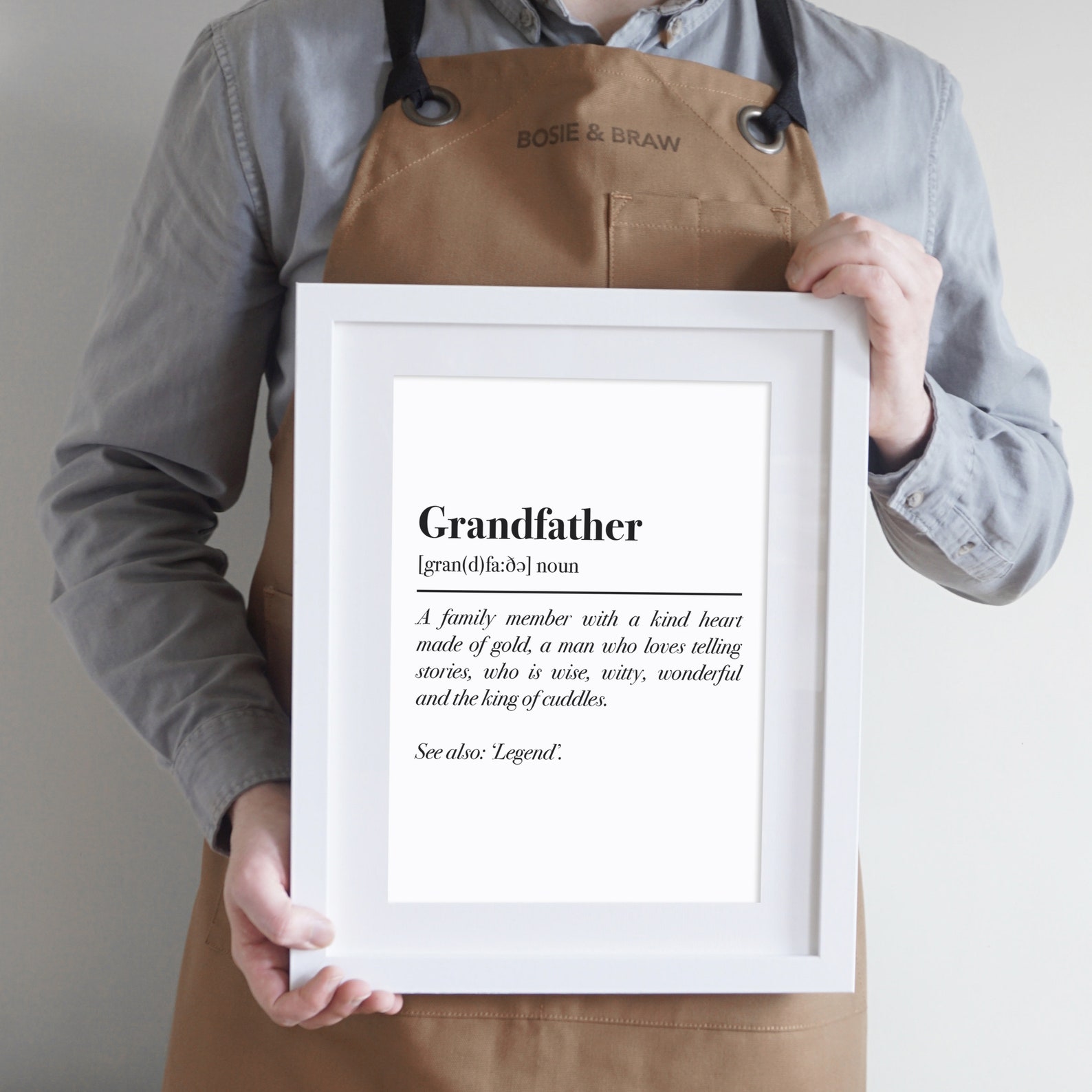Grandfather Definition Print Birthday Present for Grandad / Etsy