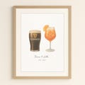 Personalised Couples Drinks Print, Custom Watercolour Cocktails, Signature Favourite Drinks Illustration, Bar Art, Wedding Anniversary Gift product logo