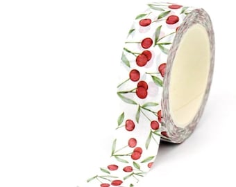 Cherries, Washi Tape, 1m/10m Length Option Washi Tape, Scrapbooking Washi Tape