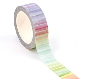 Colorful, Washi Tape, 1m/10m Length Option, Scrapbooking Washi Tape, 1m Sample Washi Tape, 10m Full Roll Washi Tape