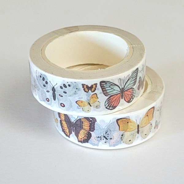 Colorful Butterflies Washi Tape, 1m/10m Option, Scrapbooking Washi Tape Butterflies